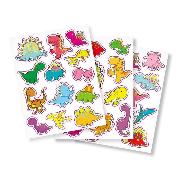Gommettes dinosaures de 2,2 à 4,4 cm 37 pièces