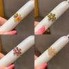 Floral Zircon Flower Ring With 18k Gold Plating For Women Fashion Accessories