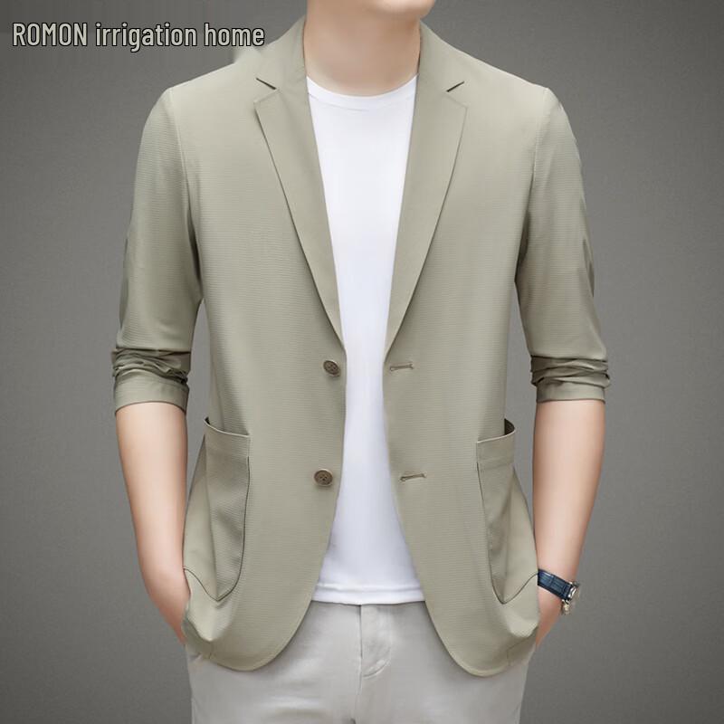 ROMON Men's Ice Silk Sun Protection Blazer