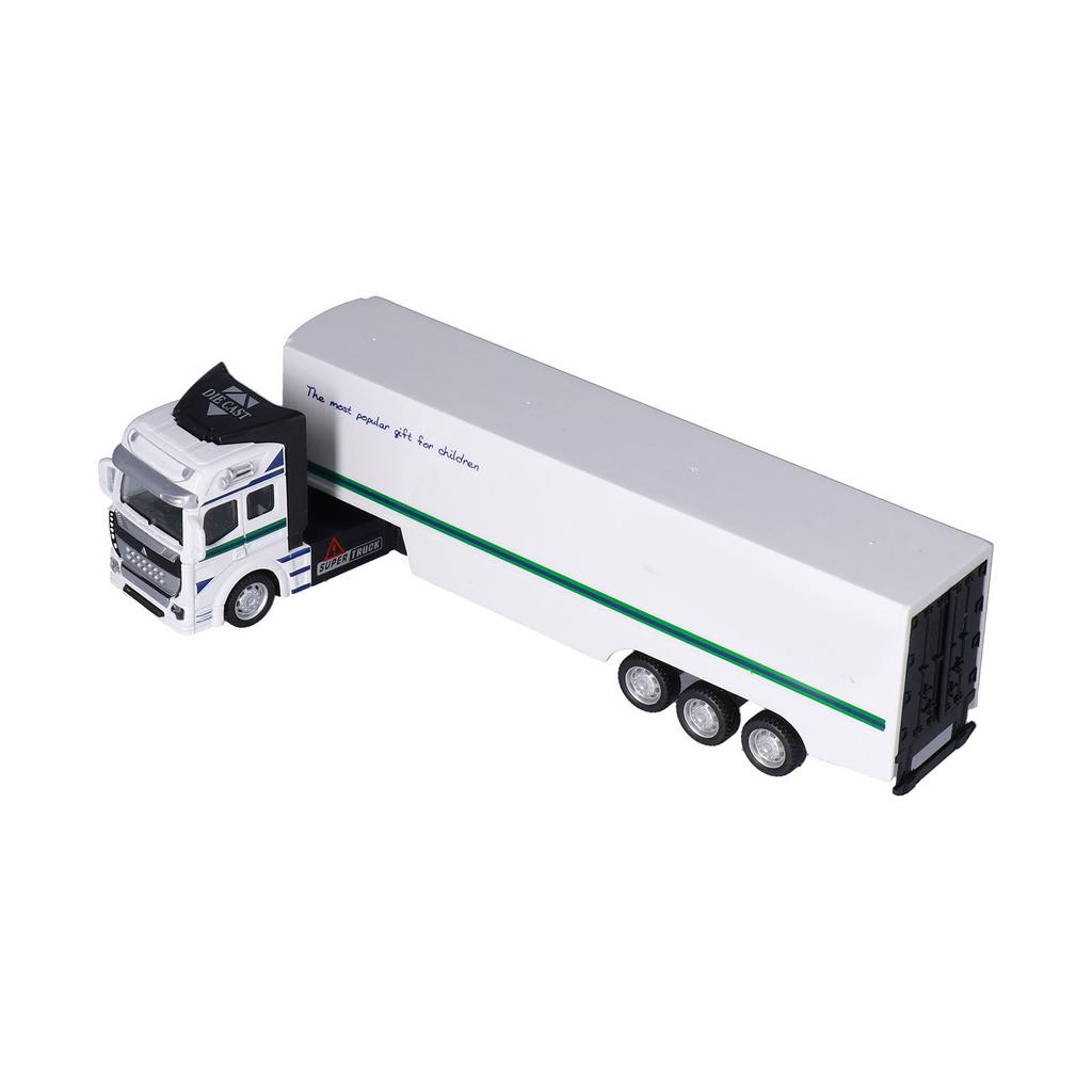 1:48 Semi Truck Toy Pull Back Container Truck Toy Alloy Model Transport Car Toy for 3 Years Old