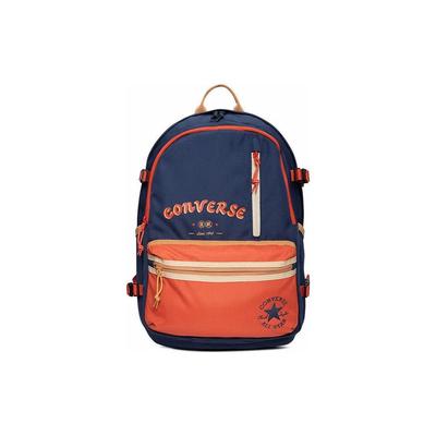 Color Block Sportlich Lässig Reißverschluss Rucksack Unisex Rucksäcke Blau Orange 10026178-A02