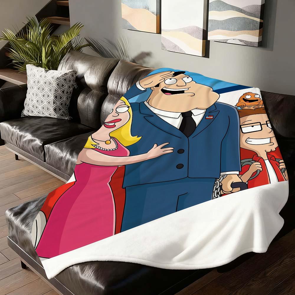 Cartoon A American D Dad! Blanket Soft and Skin Friendly For Couch Bed Napping Bedspread All Seasons Comforter