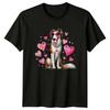 Dog Heart Sunglasses Dogs Animals Unisexs Tee Unisexs Graphic Valentines Day