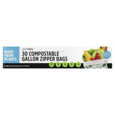 Lunchskins, Biologisch abbaubare Gallonen-Ziploc-Beutel, 30 Stück