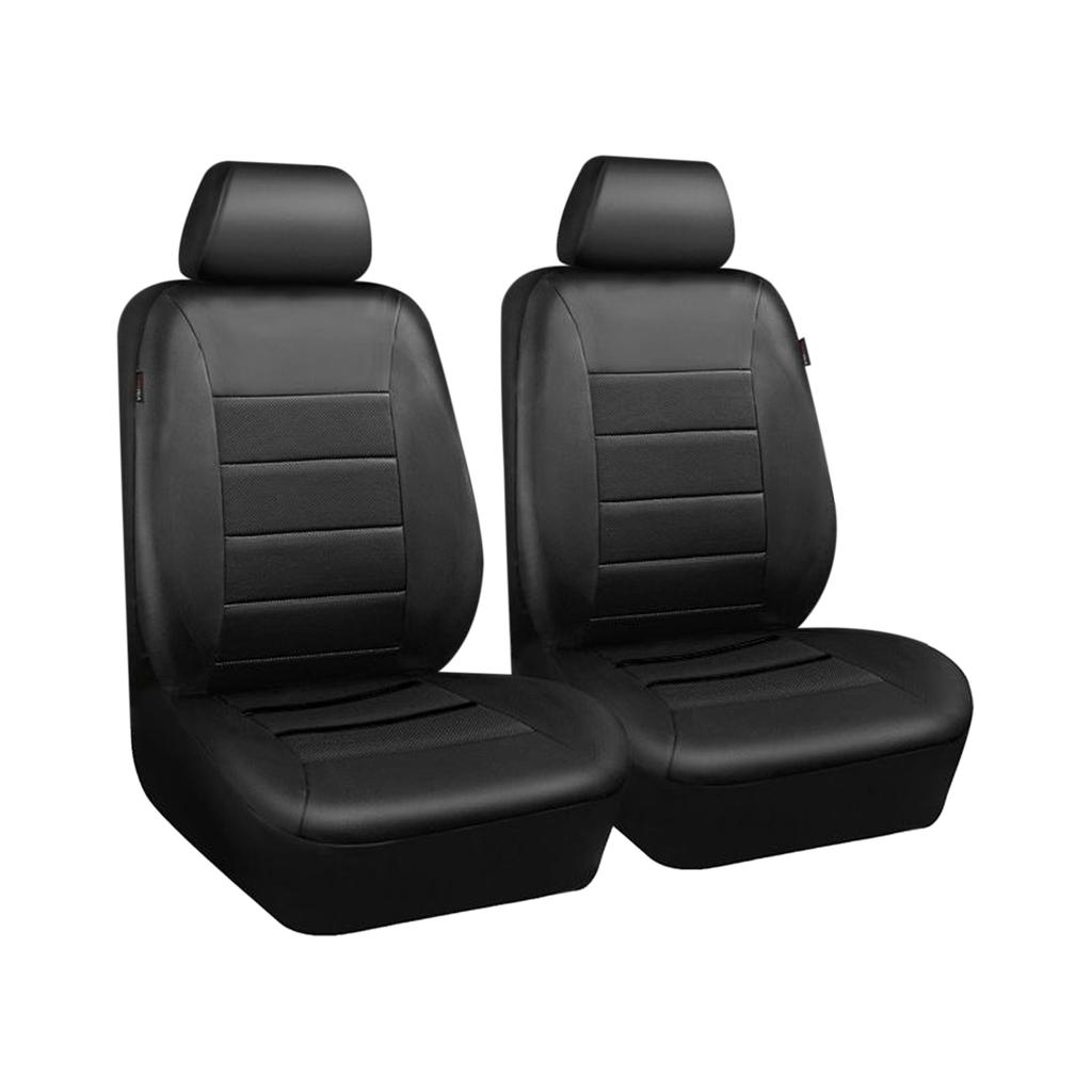 Universal Car Seat Covers, 9PCS PU Leather Front and Rear Seat Protectors, Full Set Auto Seat Covers, Front Seats