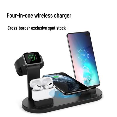 4-in-1 Wireless Charger for Apple Devices: Supports iPhone, Earphones, Watch, and iWatch.
