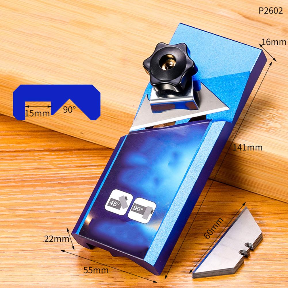 Fazownik do gratowania 45 stopni z 10 ostrzami Narzędzia do obróbki drewna Wodoodporny Dwukanałowy Ręcznie robiony Strug do fazowania