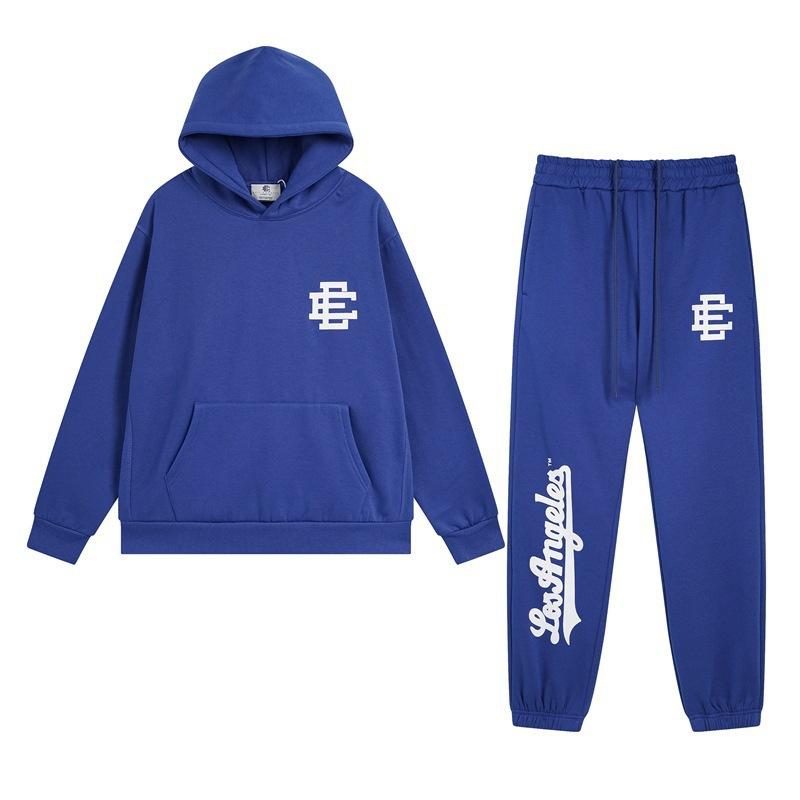 European and American Trendy Brand EEl Classic Sports Men and Women Couples Hooded Sweater Corset Sweatpants Set Trendy