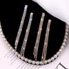 Trendy Tassel Crystal Rhinestone Long Earrings For Women Luxury Shiny Bridal Dangle Drop Earrings Wedding Jewelry Gift Bijoux