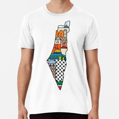 Jag älskar Palestina Mitt hemland Palestinsk karta S till 5XL Tillverkad i AU/USA T-shirt