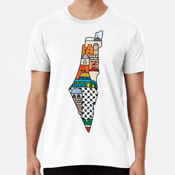 I Love Palestine My Homeland Palestinian Map S To 5XL Made In the AU/USA T-Shirt