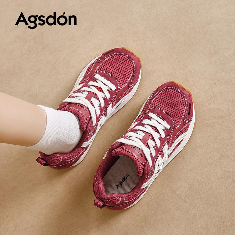 Augustine Red Forrest Gump Shoes Women's 2025 New Autumn Platform Lightweight German Training Shoes Casual Sports Dad Shoes