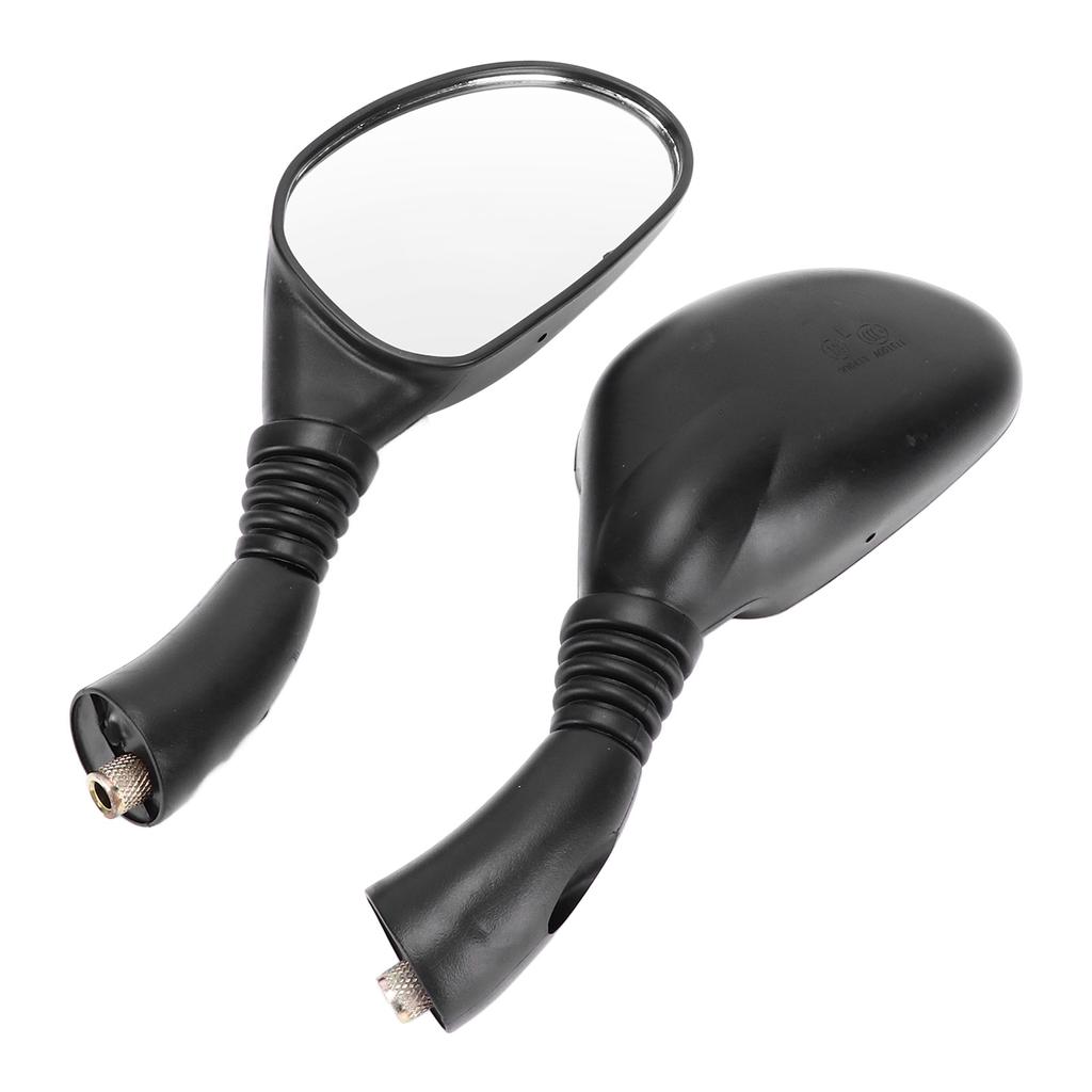 Pair Motorcycle Rear View Mirrors Reflectors Universal Replacement for GY6 150cc Mopeds Scooters