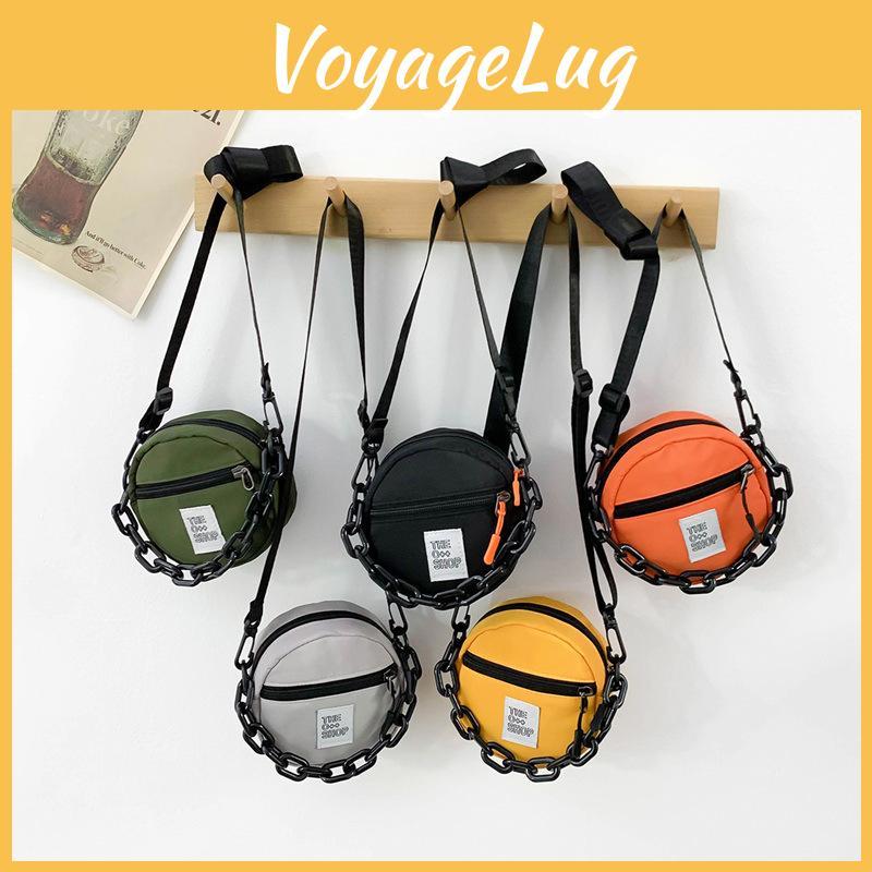 Stylish Mini Nylon Round Bag For Kids Lightweight And Trendy Children's Purse