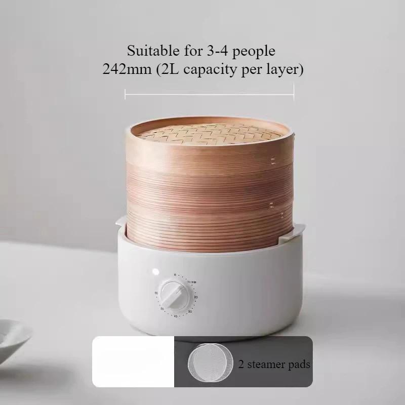 220V Elektrický parní hrnec Multifunkční domácí vícevrstvý bambusový parní hrnec Parní hrnec Snídaňový přístroj