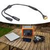 55cm XT60 to Double DC8020 Power Cable with 14AWG Coppered Cores for Battery Charging Cord Durability