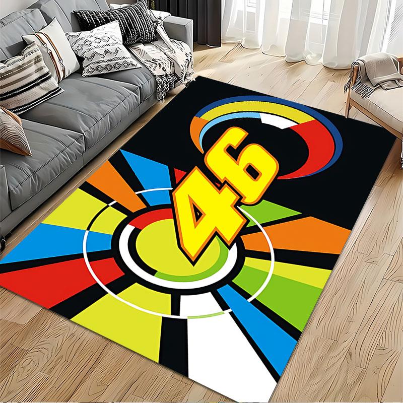 Colorful Number 46 Graphic Carpet Suitable As a Non-slip Mat for the Living Room or Bedroom Sofa