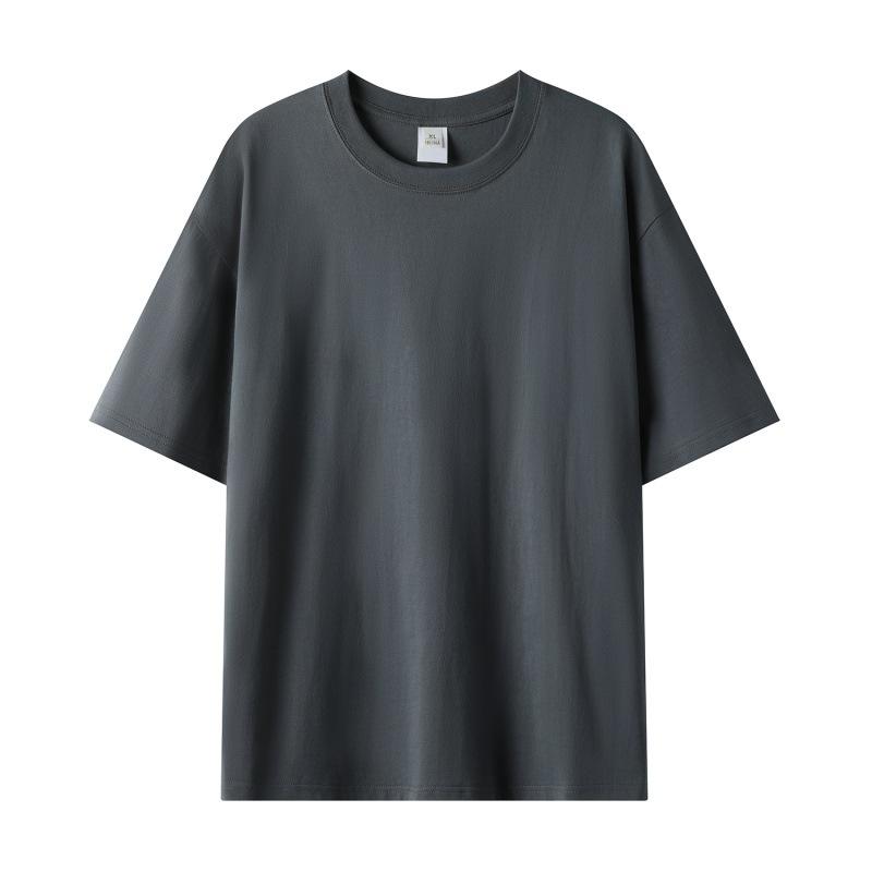 Men Crew Neck Solid Color Short Sleeve Oversized Casual Basic Blank T Shirt