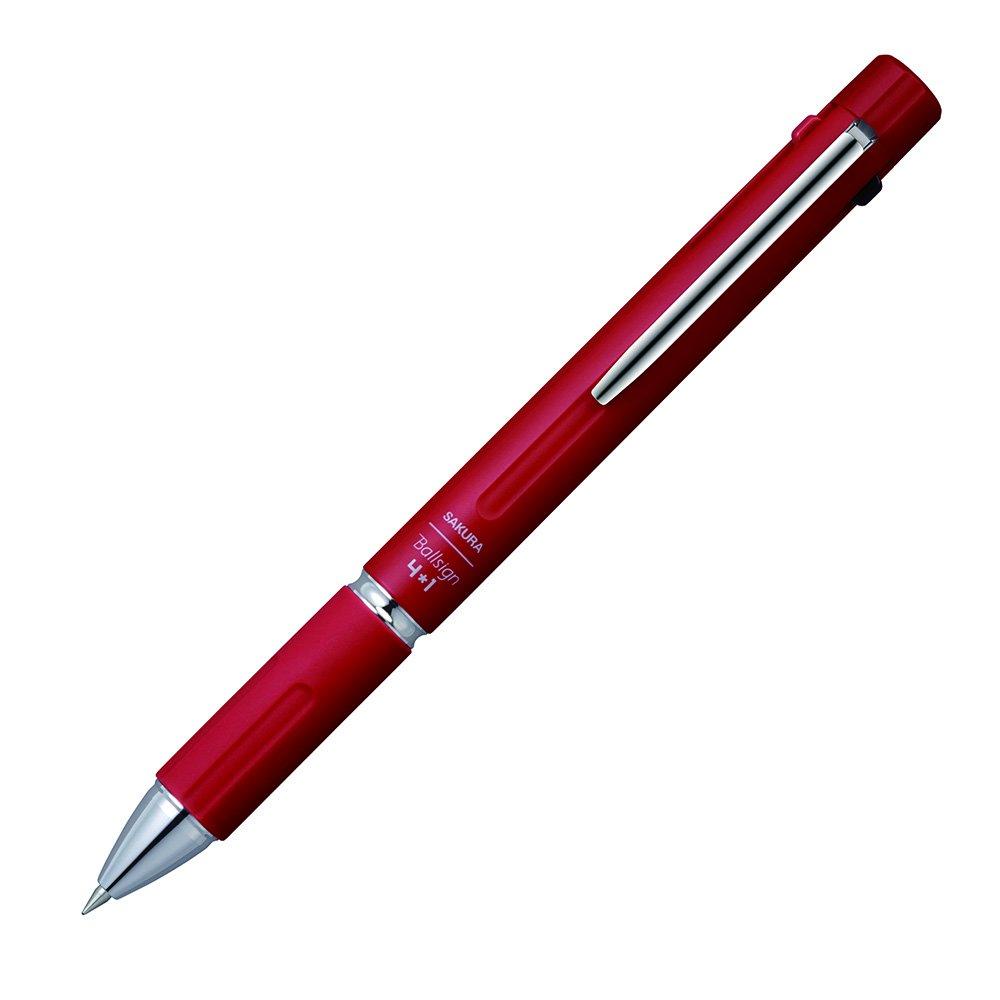 Sakura Ball Sign Cray-Pas Multi-Function Pen, 4+1, Red, GB4M1004#19