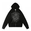 Premium Heavyweight Hooded Sweatshirt With Rhinestone Letter Print Unisex Streetwear Pullover Fall