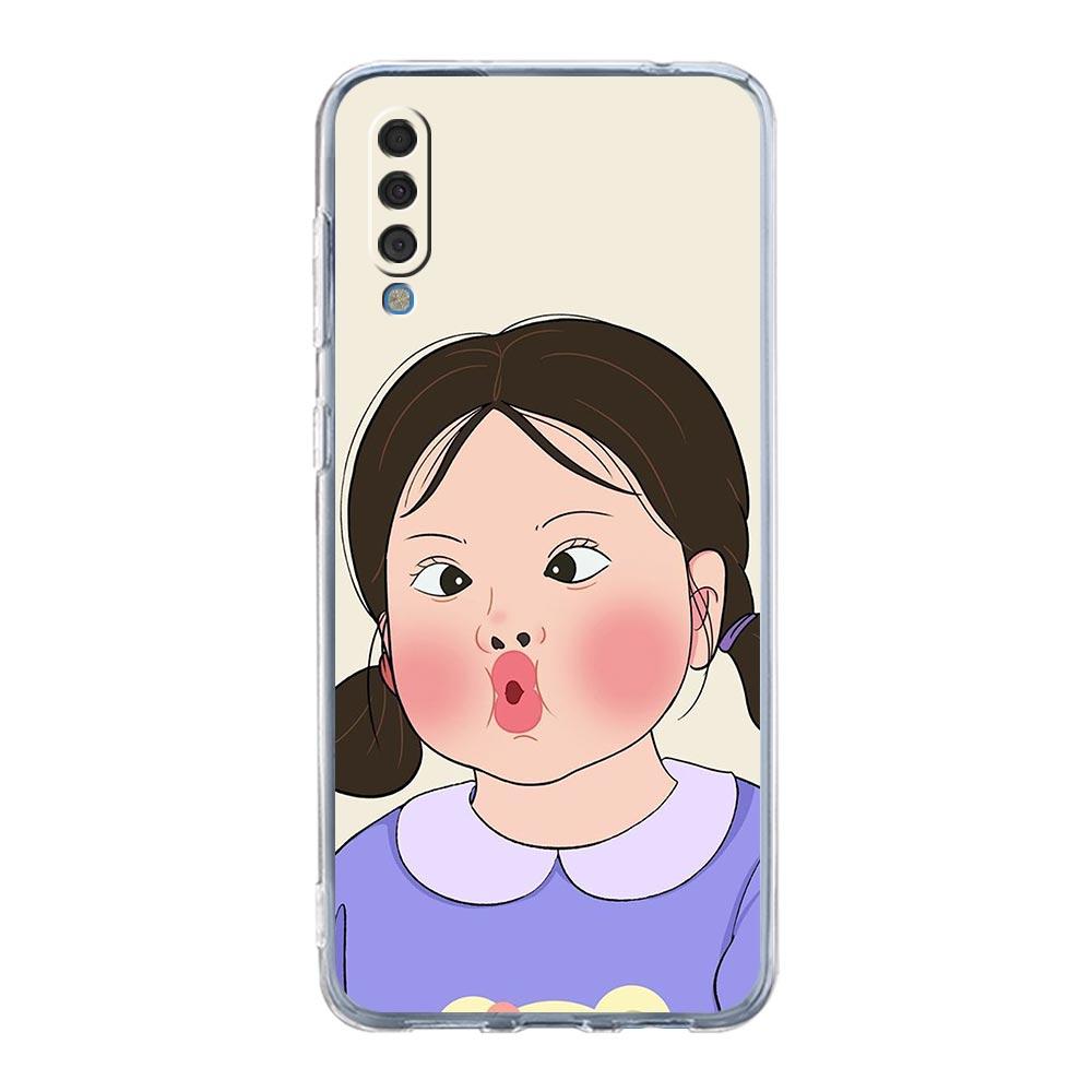 Cartoon Lustiges Jungen Mädchen Paar Hülle Für Samsung A54 A52 A50 A70 A40 A20S A20E A12 A14 A16 A22 A24 A42 A34 A32 5G A04s A06 Abdeckung