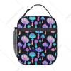 Psychedelic Magic Mushroom Trippy Hippie Thermal Insulated Lunch Bag Women Portable Lunch Container for Travel Storage Food Box