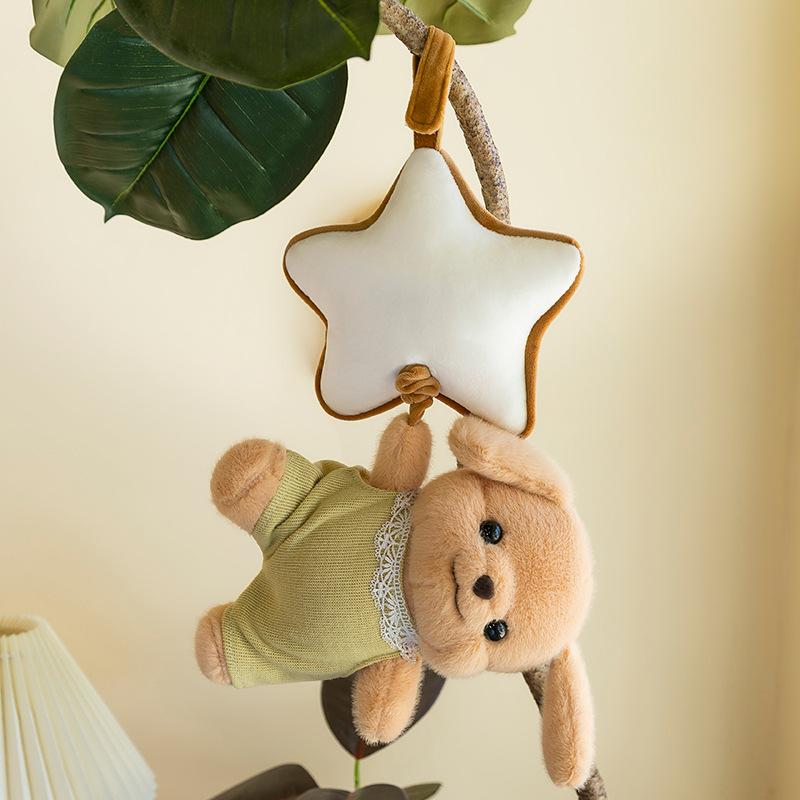 

Creative Senbeier Bell Pulling Plush Hanging Ornament Star Puppy Healing Sleeping Bed Bell Doll Children s Gift 55cm【0.27kg】