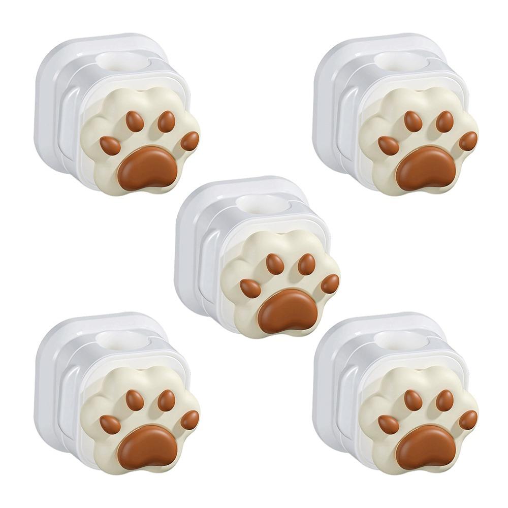 5pcs 3D Cat Claw Charging Line Winder Magnetic Cable Holder Multi-functional Cable Clip Buckle