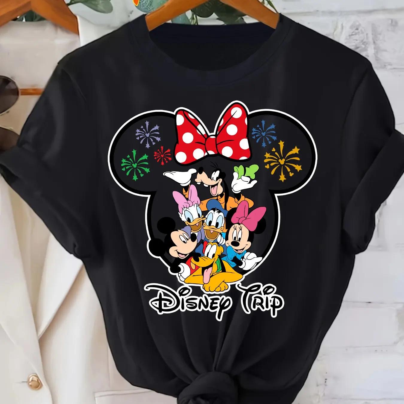 Summer Boys and Girls Clothing - Disney Mickey Mouse Fashion Cartoon Pattern T-Shirt - 100% Pure Cotton Short-Sleeved Shirt 110