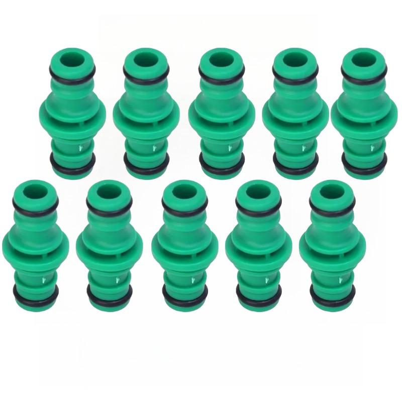 Double Plug Hose Connector Extender for Car Washing Garden Pipe Connecting Quick Joint Irrigation Watering Plumbing Fitting
