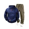 New Autumn and Winter Men's Sweater Hoodie Zipper Multi-pocket Jumper Casual Sweater Set