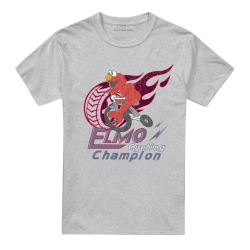 Sesame Street Unisex Adult Cycle Champion Elmo T-Shirt