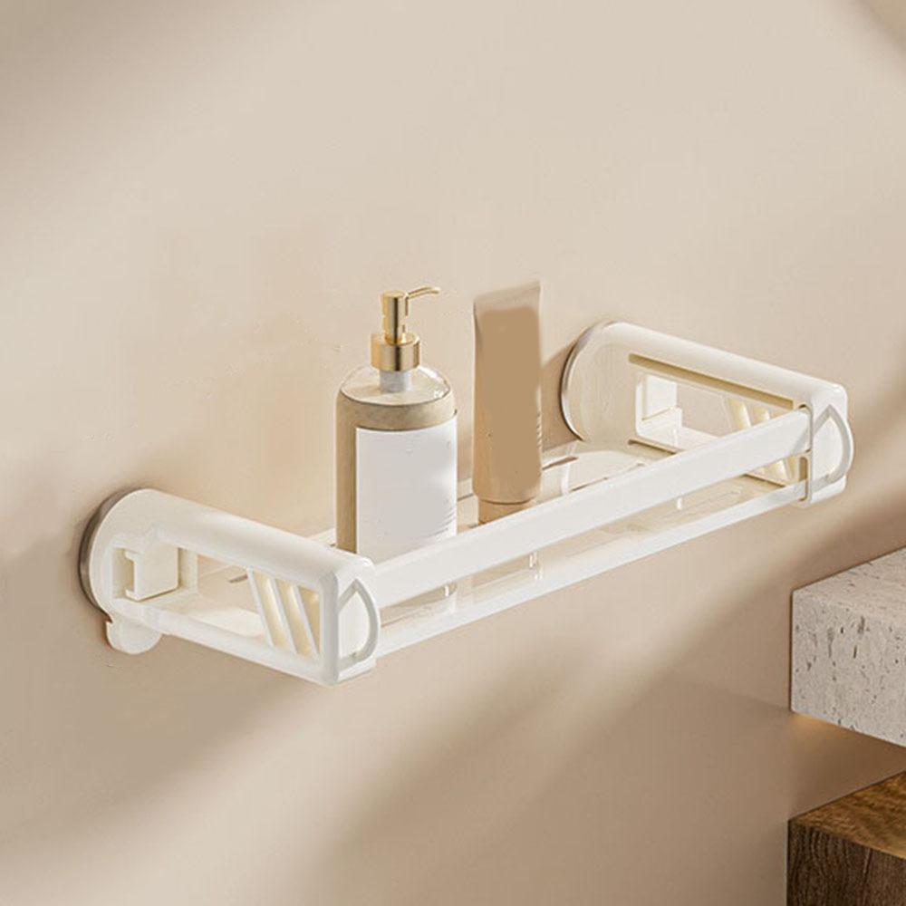 Wall Mounted Shampoo Storage Rack Punch Free Cosmetics Storage Rack Toilet Shampoo Holder  Kitchen