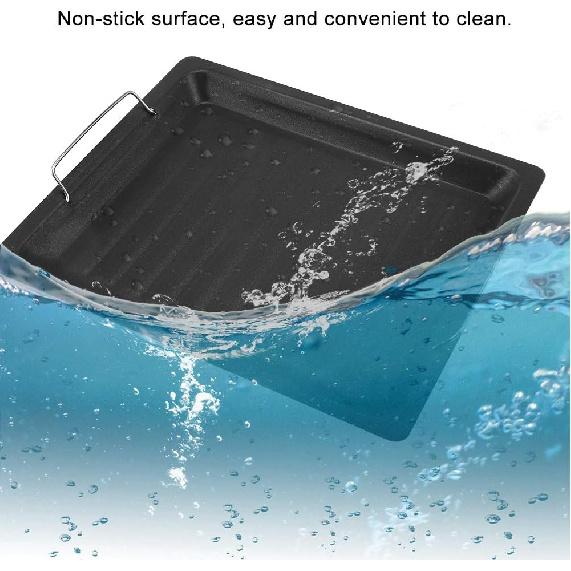 

BBQ frying pan, Stainless Steel Non-sticky Barbecue Pan Frying Pot Grilling Plate Cookware Frying Pan for BBQ, Picnics And Outdoor Activities