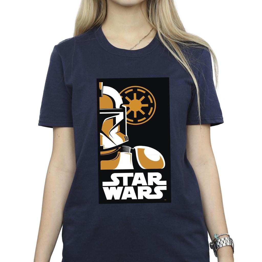 Star Wars Womens/Ladies Stormtrooper Art Poster Cotton Boyfriend T-Shirt