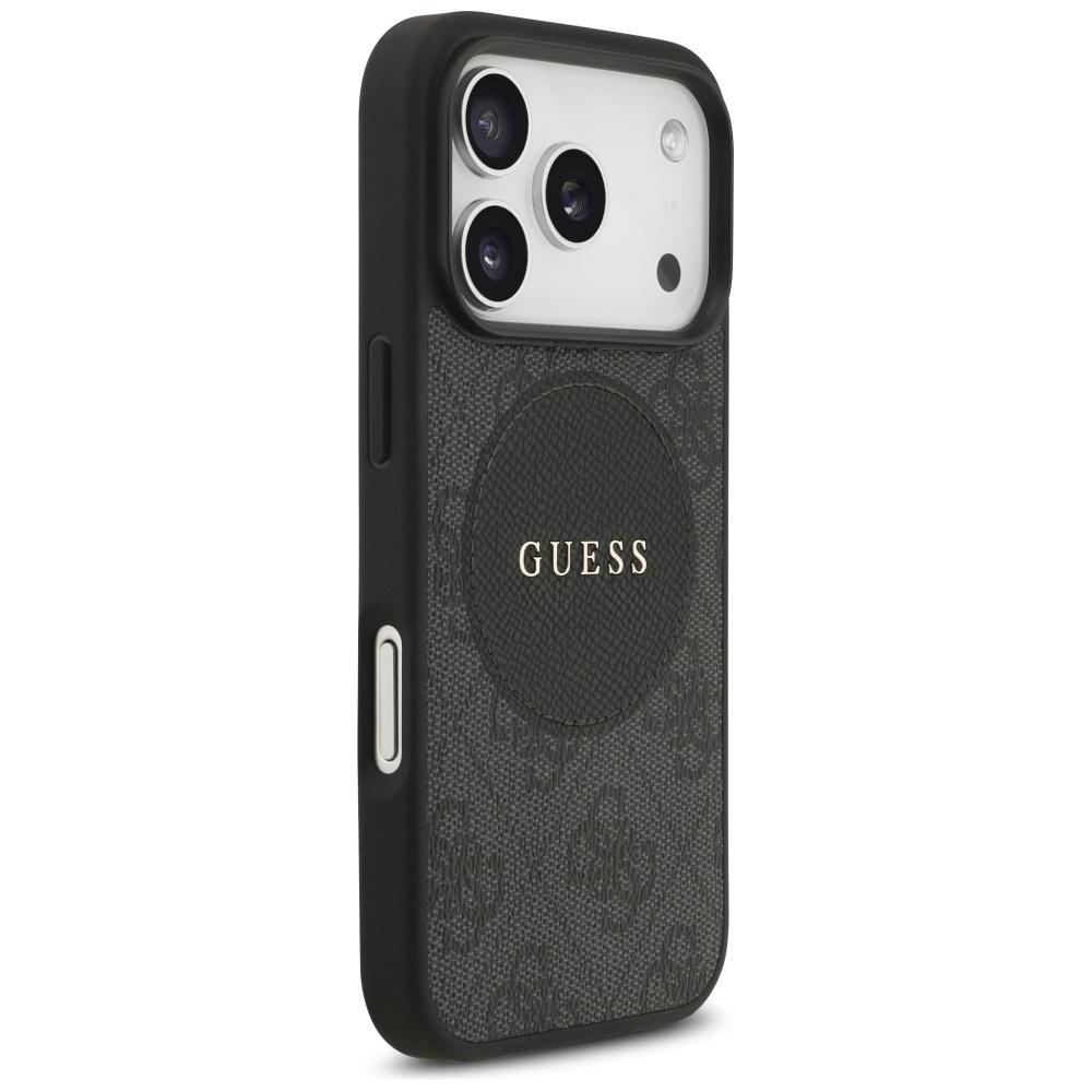 Guess 4G Circle Classic Logo MagSafe case for iPhone 17 Pro black