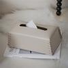 Pu Leather Tissue Box Hand-Woven Table Napkin Holders Living Room Offi Desktop Paper Towel Cover Creative Home Decor