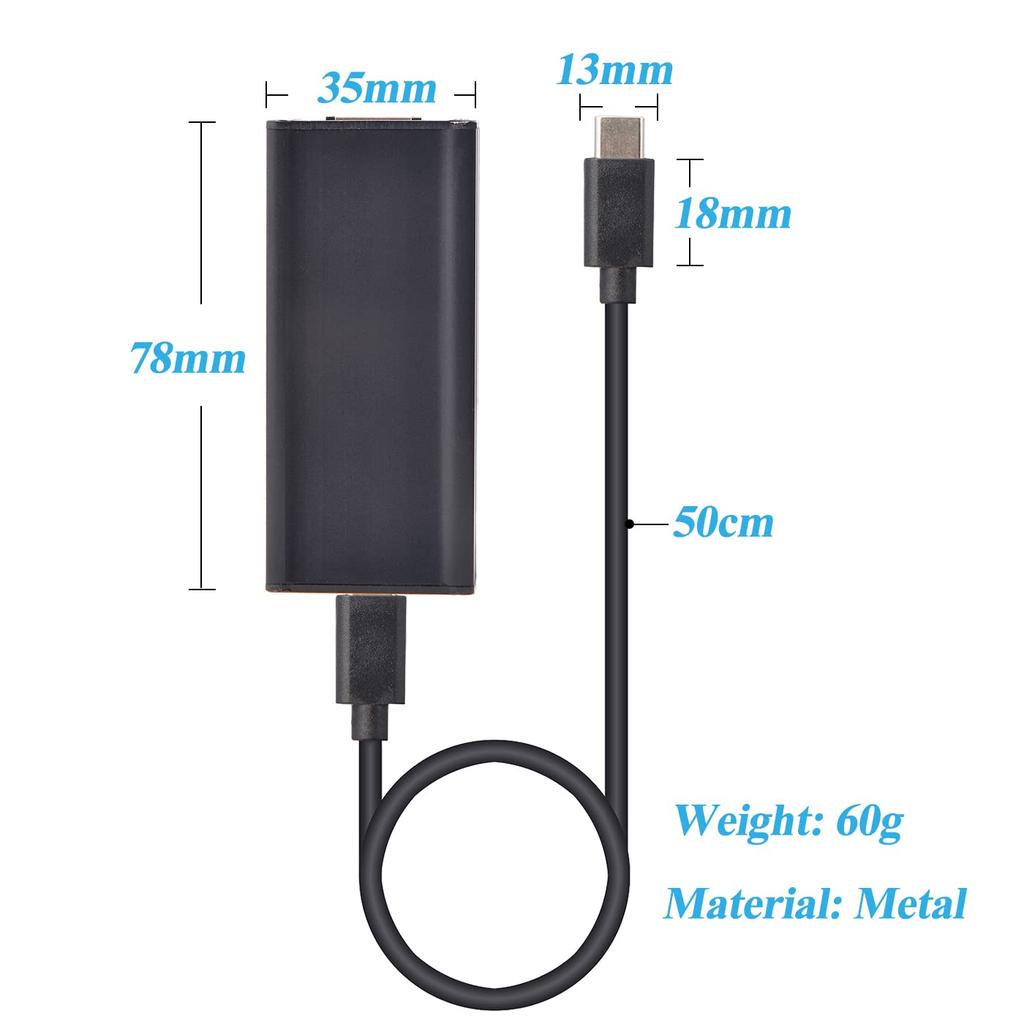 REVODATA 25W Gigabit PoE To Driver Converter for PoE To Power Output with Ethernet Adaptive Wired Broadband and PD Charging USB-C Phones/Tablets,