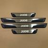 For Peugeot 2008 3008 3008GT 5008 2017 2018 -2024 2025 Door Sill Protector Pedal Cover Scuff Plate Sticker Trims Car Accessories
