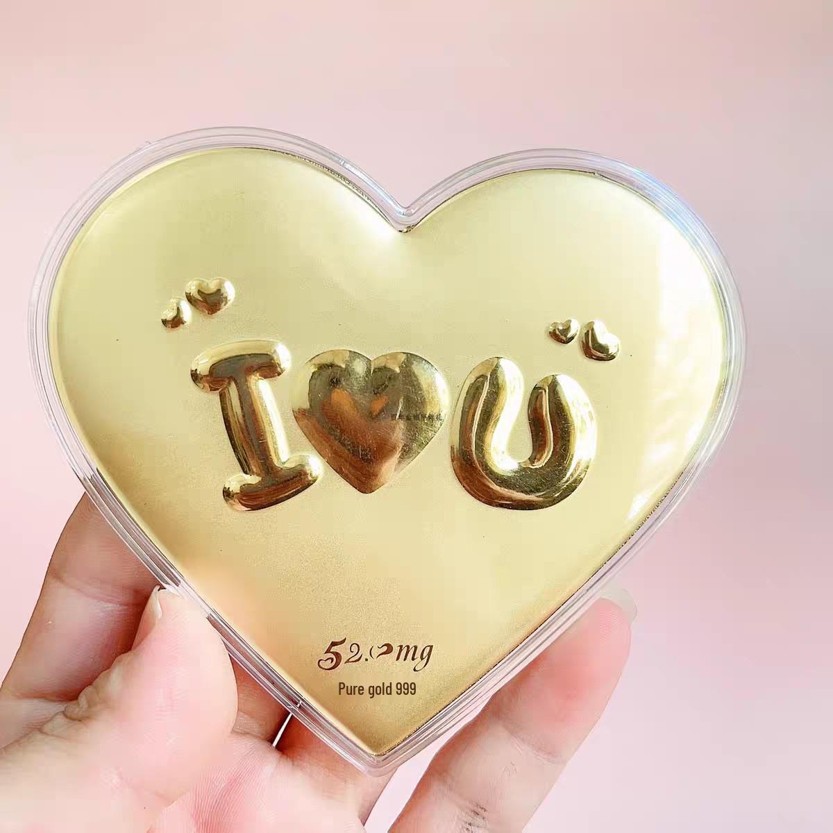 

Pure Gold Heartbeat Love Cake: Creative Gift Ornament
