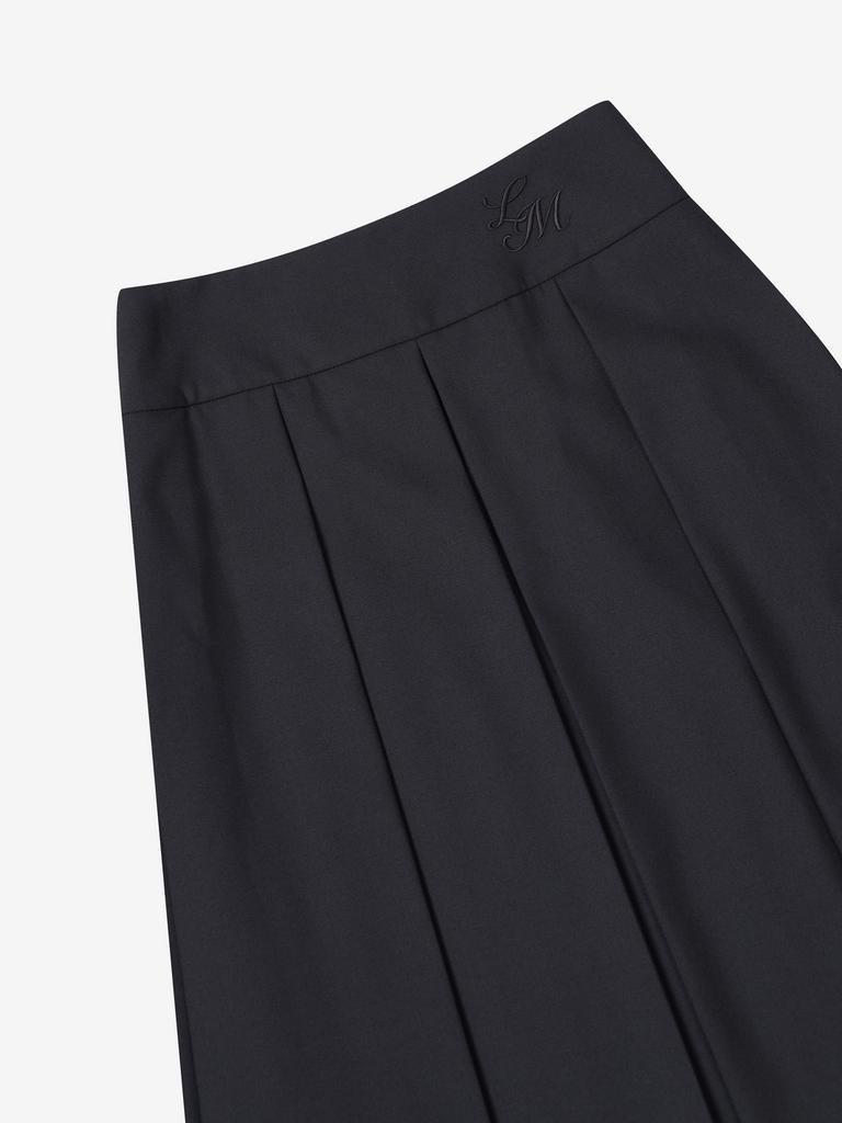 Luvm Pleated Long Skirt_Black