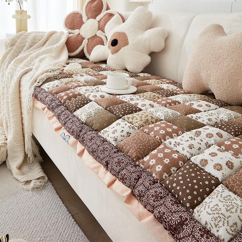 

Корейская вышивка булочки, пароварка, четыре сезона, универсальная оконная подушка, подушка на выступе, утолщенные подушки для сидения в гостиной из цельного дерева 40*40