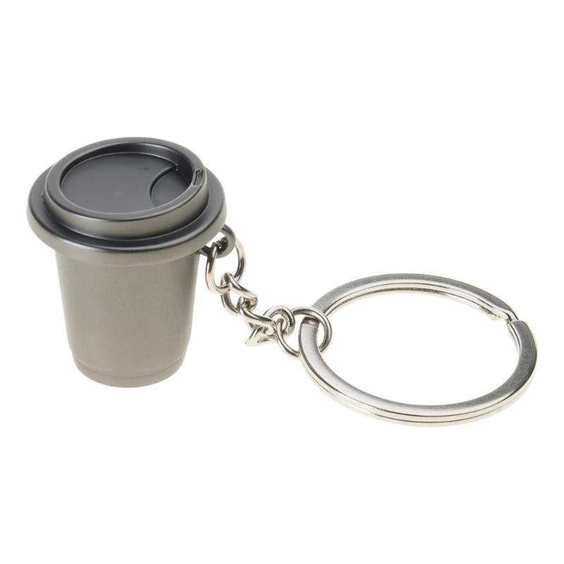 Unique Coffee Machine Filter Handle Keychain Fashion Metal Key Ornament Bag Charm Present for Coffee Aficionados