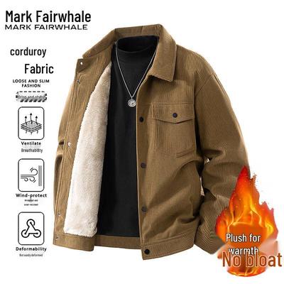 Mark Fairwhale Herren Fleecegefütterte Winddichte Freizeitjacke