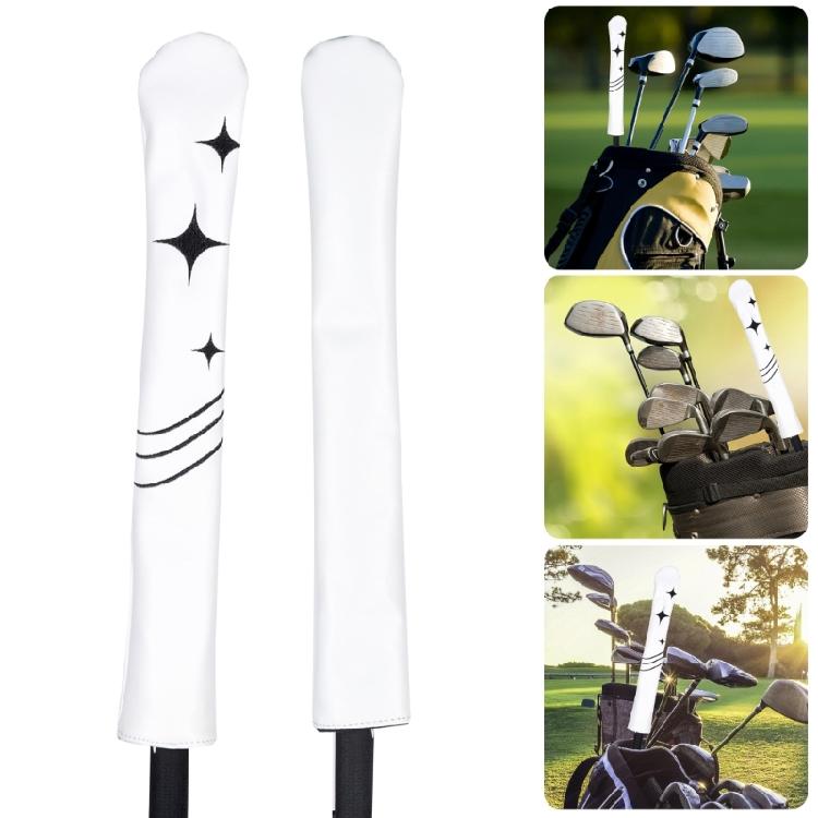 PU Leather Golf Club Protector Alignment Stick Cover Star Pattern Golf Alignment Stick Cover Case Holder Golf Supplies