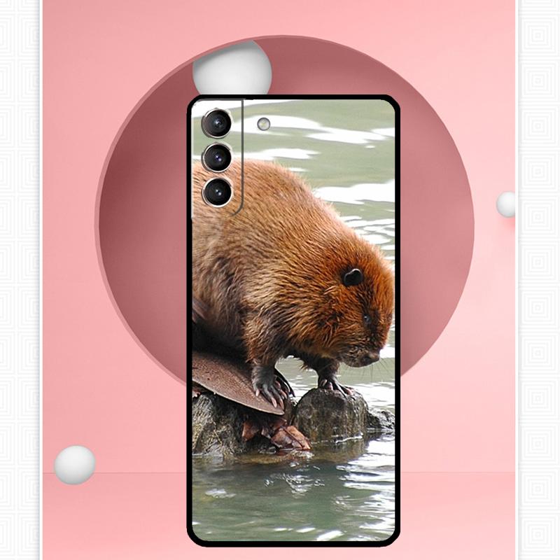Animal Beaver Case For Samsung Galaxy S25 Ultra S20 S21 S22 S23 S24 Plus S9 S10 S24 FE S25 FE Cover Funda