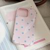 Ins Pink Blue Polka Dots for Apple 16 Mobile Phone Case for IPhone17pro Max Korean Style 14 Soft Case 13 Simple