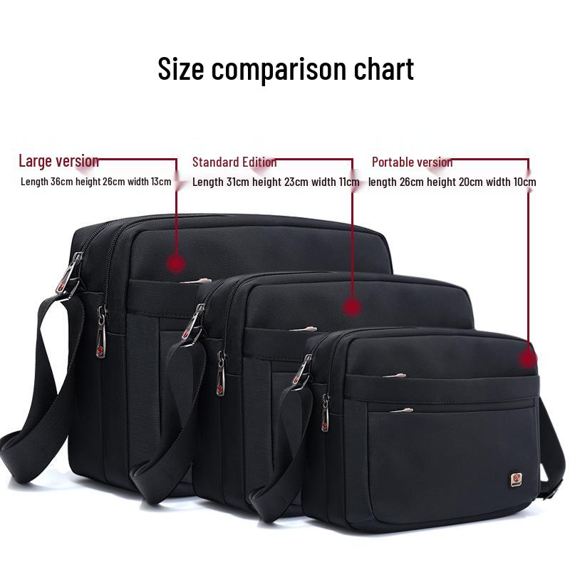 Oxford Cloth Men's Crossbody Bag - Business Casual Shoulder Bag for Dad