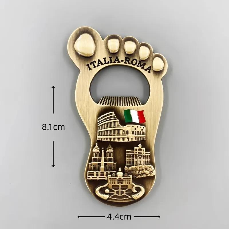 The Sultanate of Oman Refrigerator Stickers Italy Rome Bottle Opener China Shanghai Danmark Metal Fridge Magnets Wedding Gifts