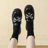 Thick-soled Women with Skirts, Small Leather Shoes, Bow-tie Casual Single Shoes